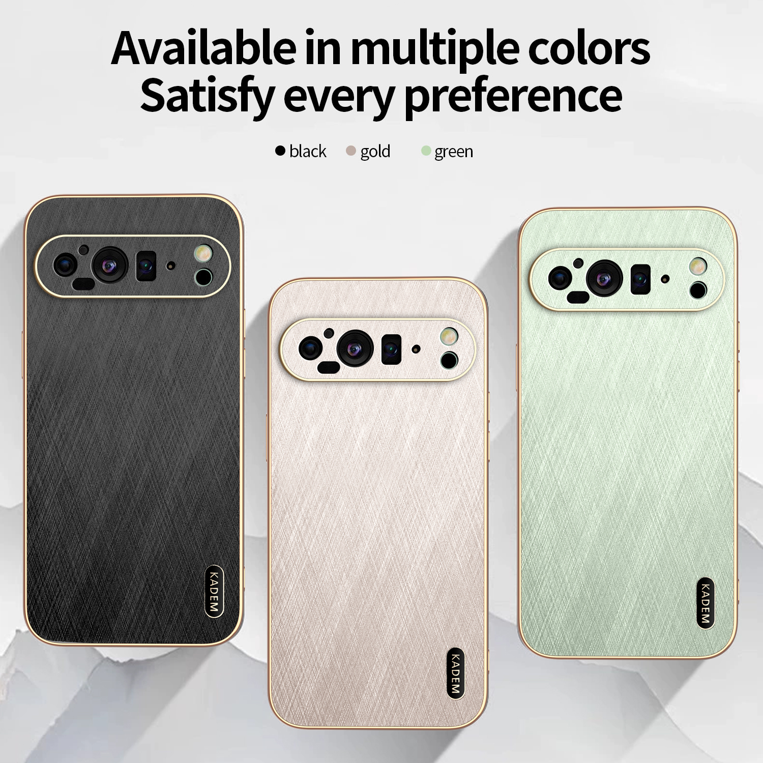 Plating Gold Silk Skin Case For Google Pixel 9 8 7 6 Pro 9 XL 8 7 6 A Leather Shockproof Cover for Pixel 9pro xl 8a 9A 8pro 7A