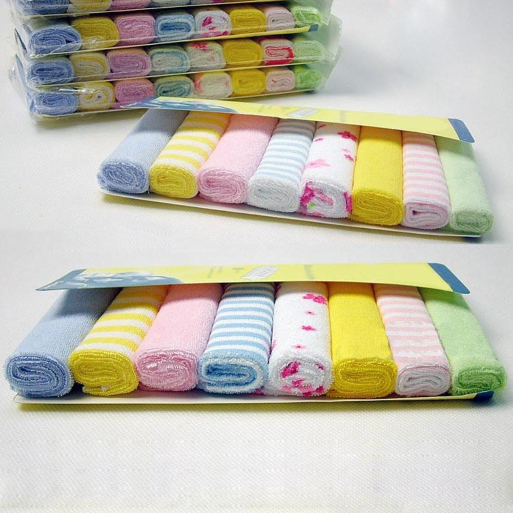 8 Stks/pak Katoenen Baby Verpleging Handdoeken Slabbers Zakdoek Handdoek Washandje Pasgeboren Jongens Meisjes Voeden Katoen Slabbetjes Voor Kinderen