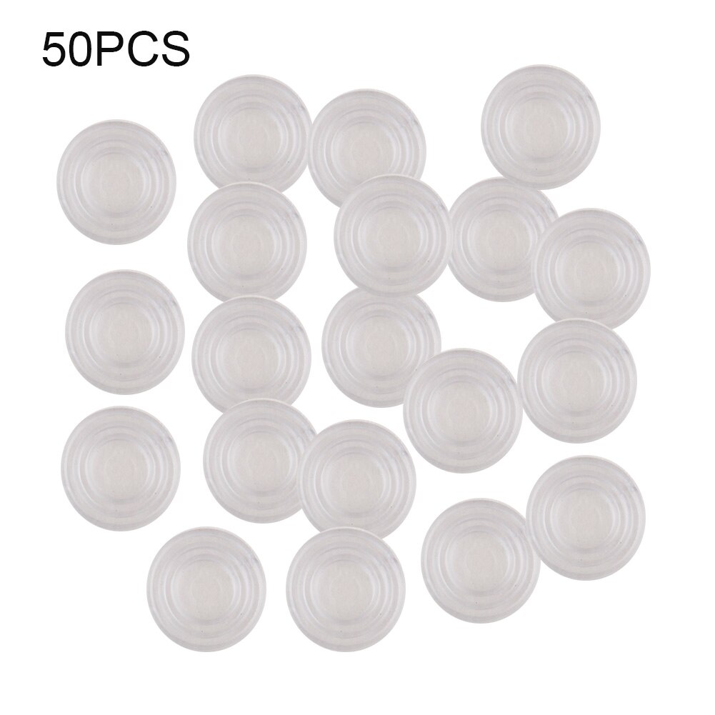 50pcs Round Small Clear Glass Table Top Bumpers Anti Slip Threaded Easy Use Accessories Soft Home Hardware Furniture Pads