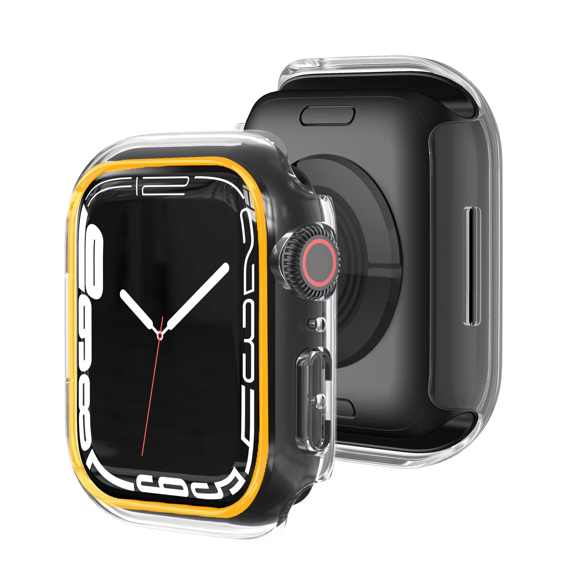 Lichtgevende behuizing voor Apple Watch-serie 9 8 7 6 5 4 3 SE 45 mm 41 mm 38 mm 42 mm 40 mm 44 mm 49 mm Glow PC Cover Frame iWatch-accessoires