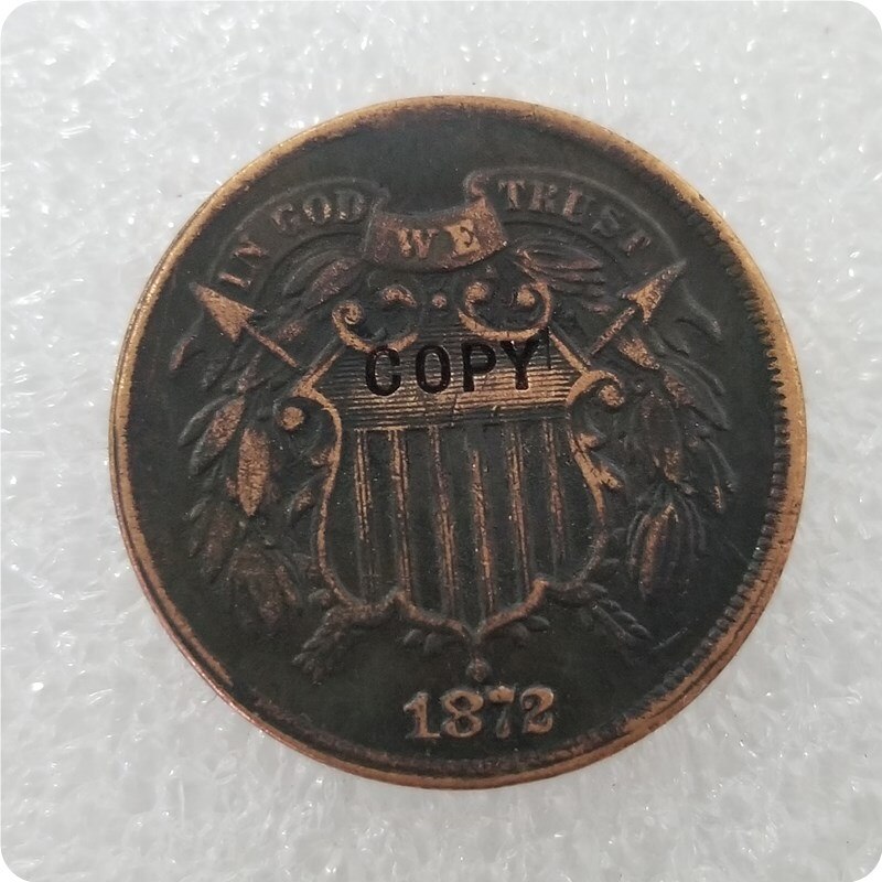USA 1864-1873 Two Cents COPY COIN: 1872