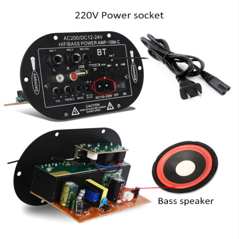 Mini Bluetooth HiFi Power Amplifiers Stereo Home Audio Digital Sound Amplifier With Treble Bass Motorcycle Accessories