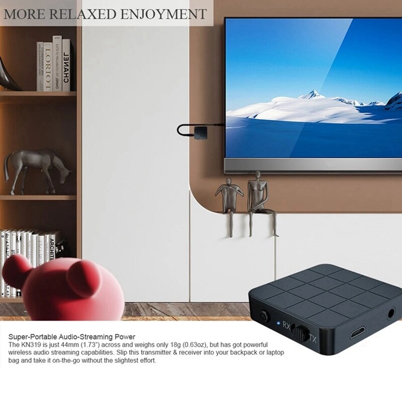 O ontvanger zender bluetooth 5.0 aux rca 3.5mm jack usb muziek stereo draadloze adapters voor auto tv pc luidspreker