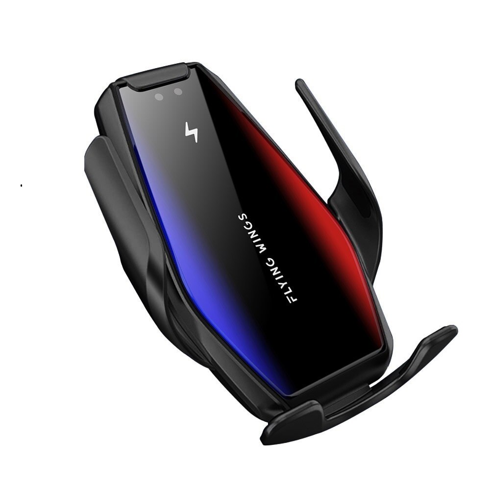 15W Qi Auto Draadloze Oplader Voor Iphone 11 Xs Xr X 8 Samsung S10 S20 Automatische Spannen Snelle Draadloze opladen Auto Telefoon Houder: 15W Black