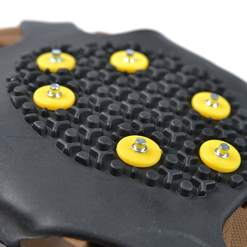 1 paar 10 Studs Anti-Slip Sneeuw Ijs Klimmen Schoen Spikes Grips Crampons Cleats Overschoenen antislip binnenzool