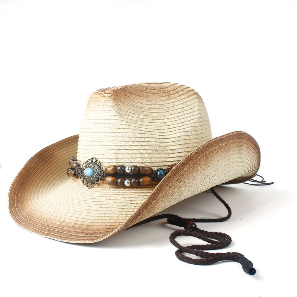Zomer dames heren stro holle western cowboyhoed voor heren cowgirl jazz kerkpet vader sombrero strand zonnehoed: Room