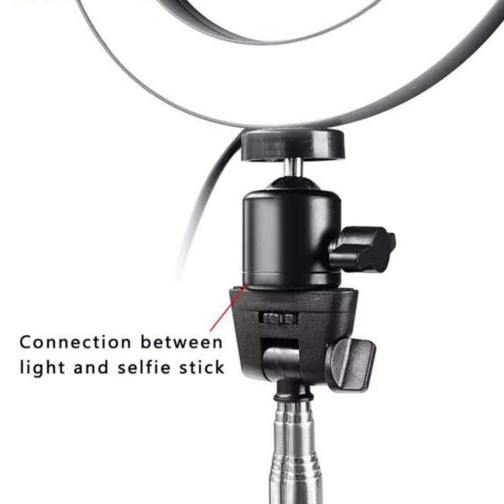 8” Selfie Ring Light With Tripod Stand & Wireless Remote LED Dimmable Lightning for iPhone Tripod and Phone Holder for Video