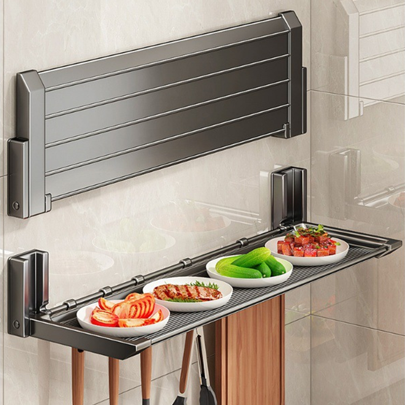 Rack de cozinha de parede, rack de armazenamento adesivo de rack de especiarias pendurado com ganchos organizador de pá de cozinha para casa e restaurante