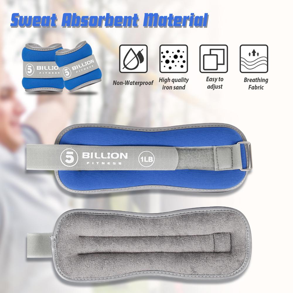 5BILLION Wrist Hand Arm Leg Ankle Weights with Reflective logo for Men Women Fitness Exercise Physical Therapy Walking