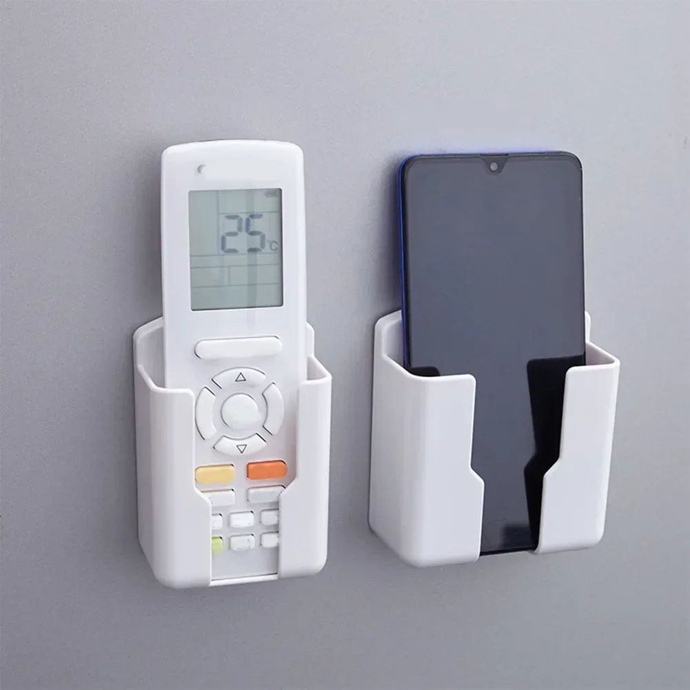 1 stks Airconditioner Afstandsbediening Houder Universele Witte Wandmontage Opbergdoos Afstandsbediening Houder Telefoon Oplaadbeugel