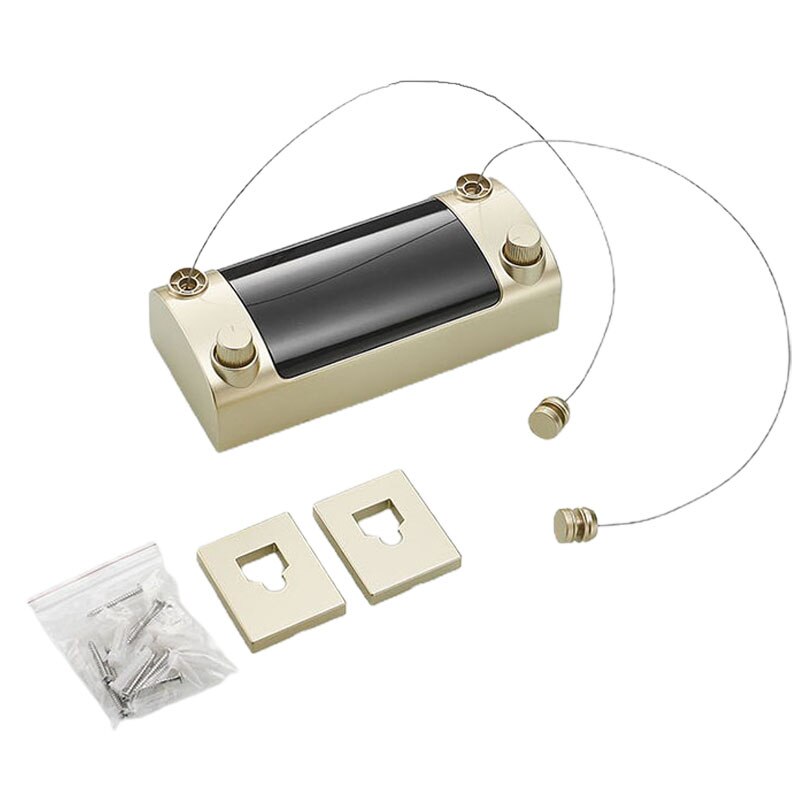 Retractable Clothes Line Dryer Indoor Outdoor Drying Rack ABS Plastic Clothesline Rack Laundry Dryer Double Layer: Gold