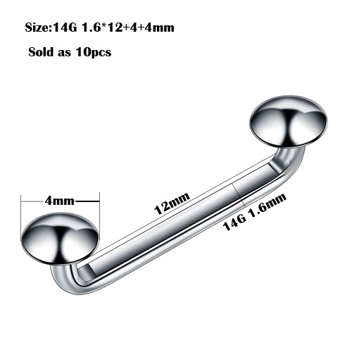 10 stuks/partij  g23 titanium oppervlakte barbell 14g 16g micro dermale piercings kristal dermale anker piercings lichaamssieraden piercings: Stijl 9