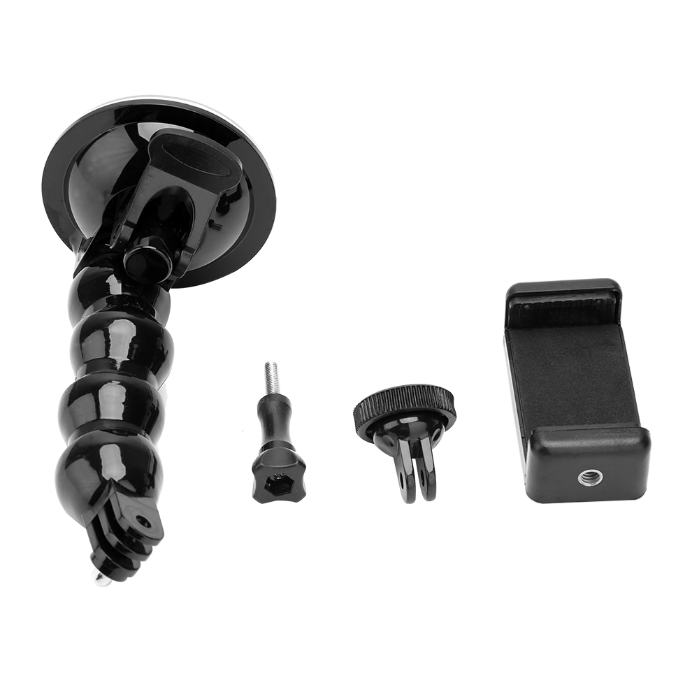 Adaptateur de ventouse de voiture STARTRC, support de verre de fenêtre pour DJI Action 2 OSMO Action pour Gopro Hero 5/6/7/8, accessoires noirs: with phone holder