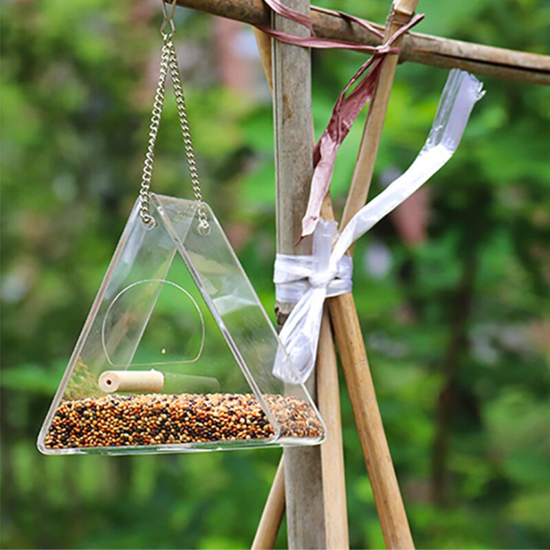 Bird Feeder Transparent Window Viewing Bird Feeders Tray Birdhouse Pet Water Feeder Suction Cup Mount House Type Feeder