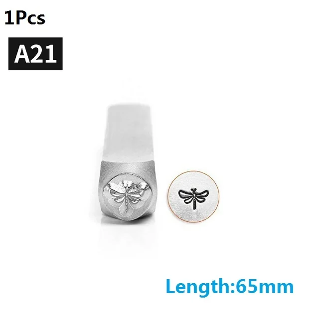 Metalen stempels voor het maken van sieraden, ponsstempels, leer hout, leer, doe-het-zelf, beginners en professionals, 6 mm, 1/4": PURE WIT