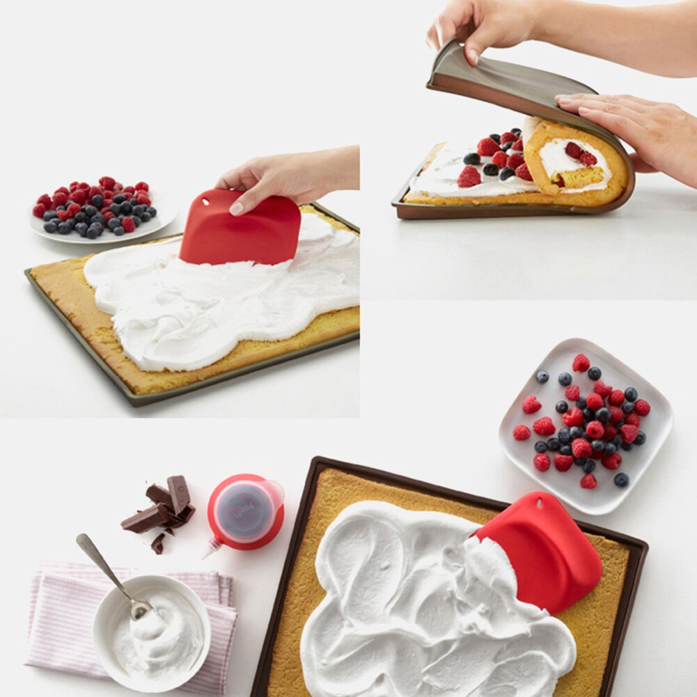 1pc Non-stick Baking Mat Swiss Cake Pad Roll Pad Kitchen Bakeware Baking Mat Tool Silicone Oven Mat Cake Roll Mat Baking Tools