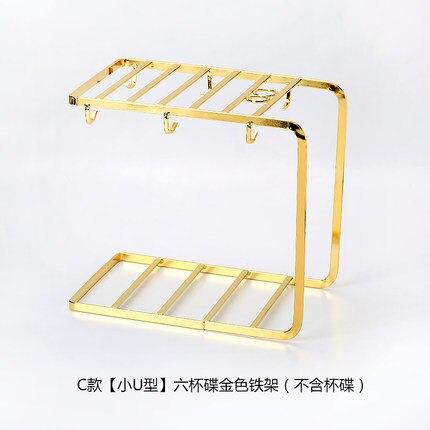 Kaffe kop holder blomst te krus holder metalvand kop holder husholdnings opbevaring rack: 05