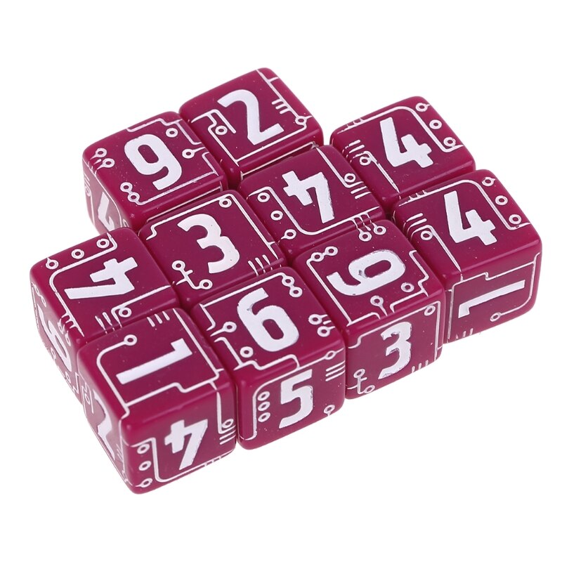 Jeu de rôle avec dés en ligne sur 6 faces, perles vierges pour ordinateur de bureau, 10 pièces/ensemble