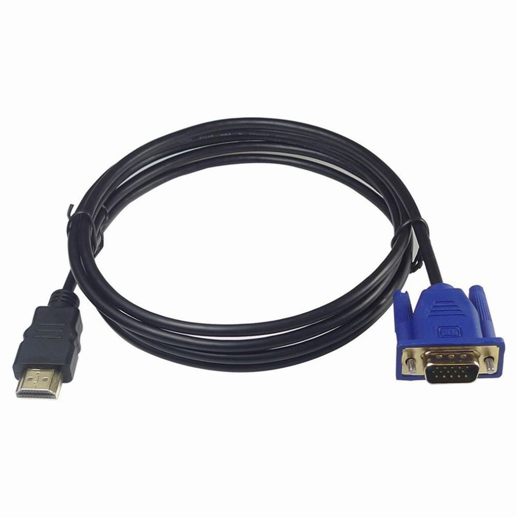 5M Kabel Hdmi-Compatibleto Vga 1080P Hd Met Audio Adapter Kabel Naar Vga Kabel Plug Non-Slip Desig Anti-Slijtage