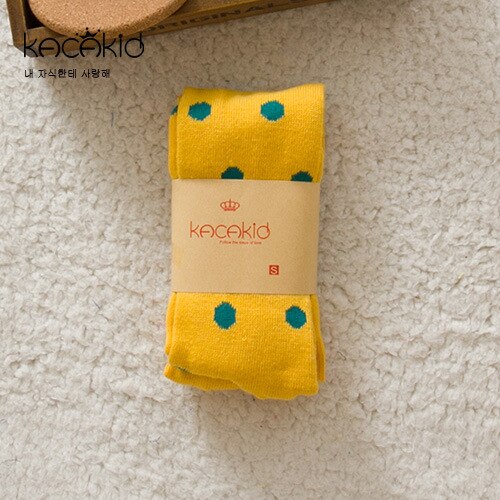 Kacakid lasten tyttöjen sukkahousut sukkahousut värit pisteet lapsi vauva lapset tyttöjen sukkahousut puuvilla tyttöjen sukkahousut sukkahousut  ka1023: Keltainen / M