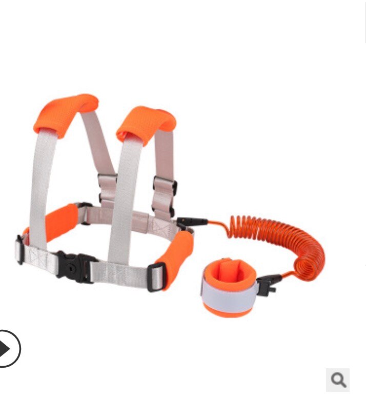 Puseky Anti Lost Wrist Link Toddler Safety Harness Outdoor Walking Kids Reflective Anti-lost Walking Harness Baby Harness Leash: Orange