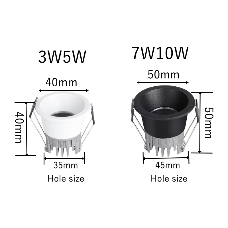 Mini foco LED regulable, luz de techo antideslumbrante COB, luz empotrada para dormitorio, cocina, vitrina de vino, luz de exhibición