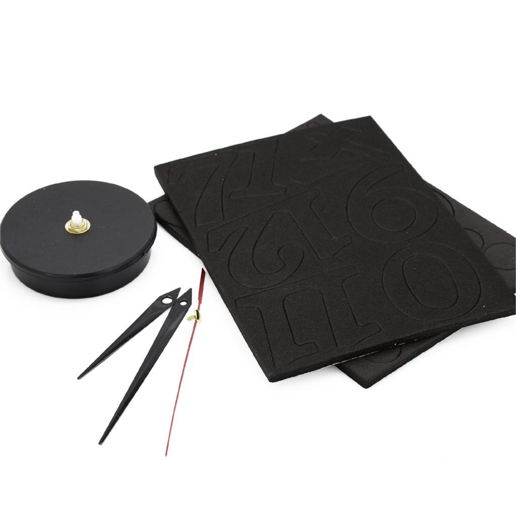 Selvklebende veggklokke selvklebende horloge-dekal 3d moderne veggsiffer hjem stue interiørdekorasjon