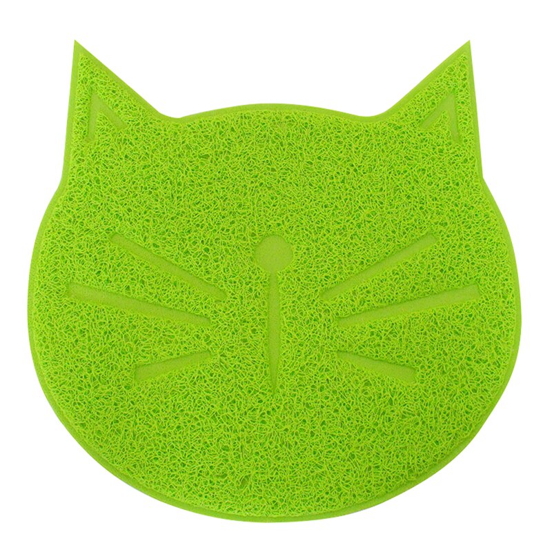 Pet Dog Puppy Cat Feeding Mat Pad Cute PVC Bed Dish Bowl Food Feed Placement Cat Toilet Mat Cat Claw Mat: green