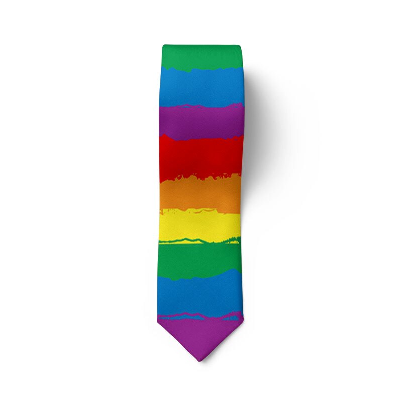 Männer Bunte Krawatte Regenbogen Stripesr Festival 3d Gedruckt Cravate männer Party lässig Hochzeit Hemd Krawatten: Stil6