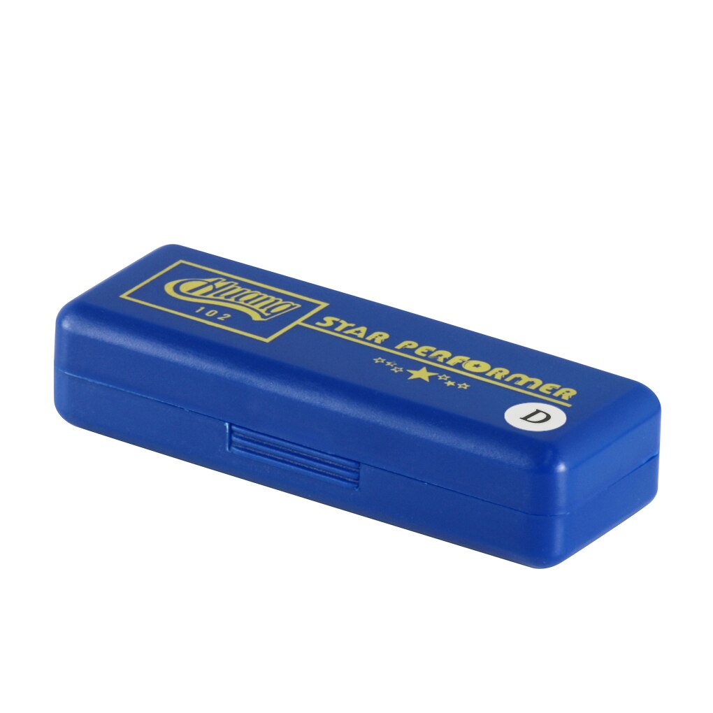 Huang 10 Löcher Mundharmonika diatonisch Blues Schlüssel von D 20 Tonne Harfe Mund Orgel Silber mit fallen für Anfänger