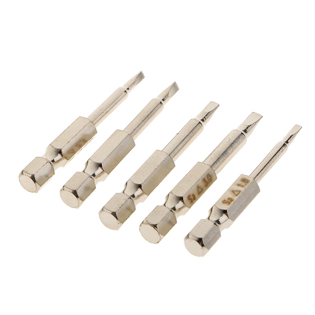 5x Magnetische Driehoek Schroevendraaier Bits Tip Set S2 Staal 1/4 ''Hex Shank