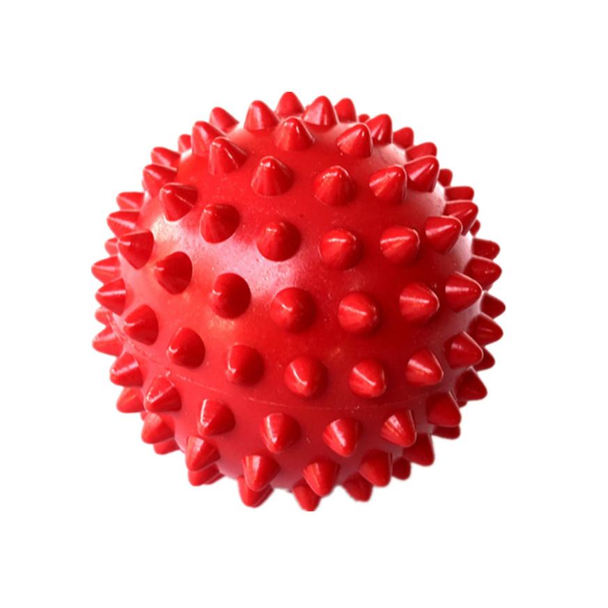 Bärbar pvc 6.5cm massageboll roller zonterapi stressavlastning lätthet muskel för kropp yogaboll fitnessboll pilate lägsta pris: Röd