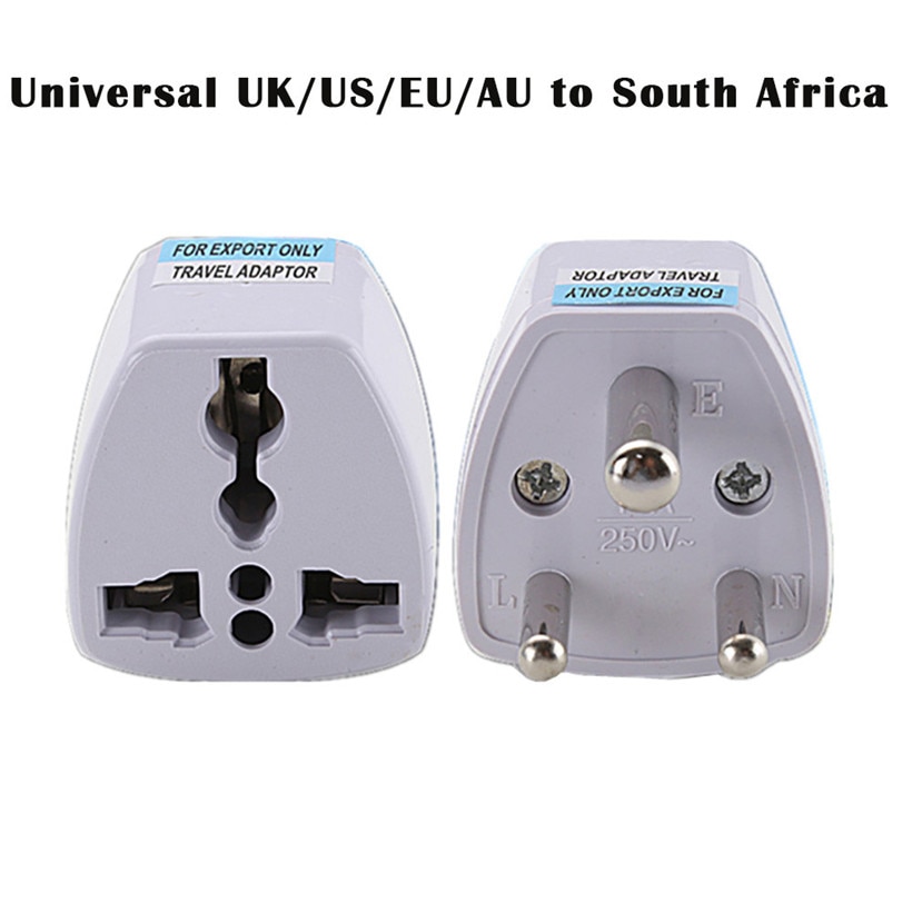 Universal UK/US/EU/AU naar Zuid-afrika 3 pin Travel Power Adapter Plug 0815