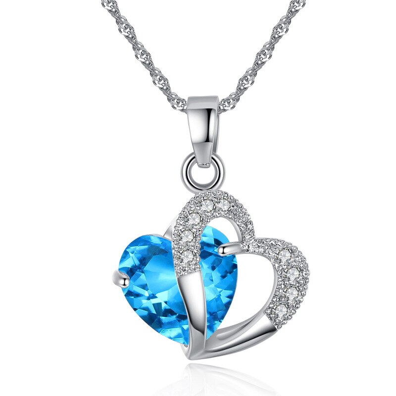 Top Class Style Heart Power Colorful Necklaces Crystal Jewelry Girls Women Jewelry: F