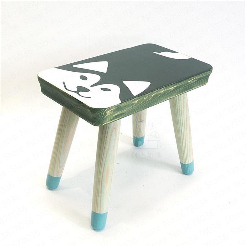 Cute children's small bench solid wood home children's dining chair shoes bench