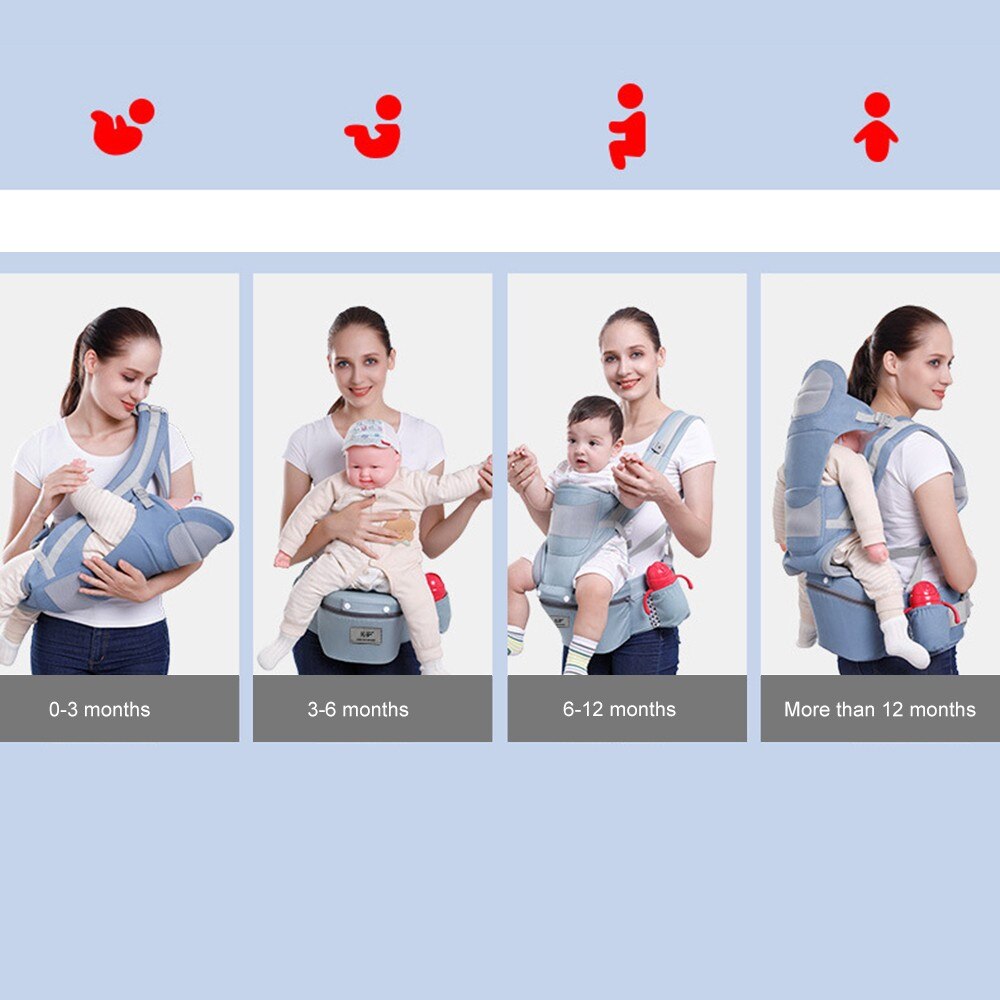 0-48 Month Ergonomic Baby Carrier Infant Baby Hipseat Carrier 3 In 1 Front Facing Ergonomic Kangaroo Baby Wrap Sling