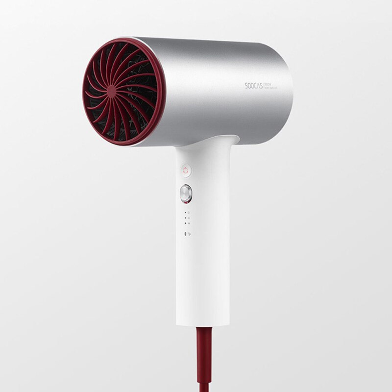 Secador de pelo Original Xiaomi Mijia Soocas H3 Anion, cuerpo de aleación de aluminio, salida de aire de 1800W, de desviación innovador Anti-calor: Default Title