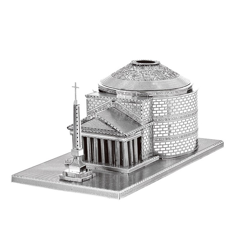 Architecture 3D Metal Puzzles World Famous Building Cathedral Tower Garden Bridge Jigsaw Construction Handmade Manual Toys: Pantheon in Rome