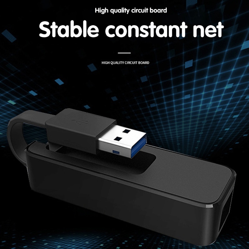 USB to Network Cable Interface Converter 1000Musb to RJ45 Gigabit 100M Ethernet Wired Network Card Free Drive