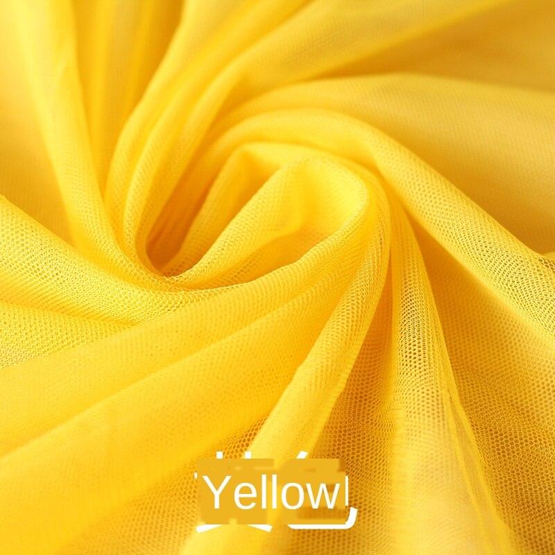 Verschlüsselung Weiche Blick Tuch Moskito Netze Kleid Material Sommer Kleidung Gittergewebe Spitze Stoff: Gelb