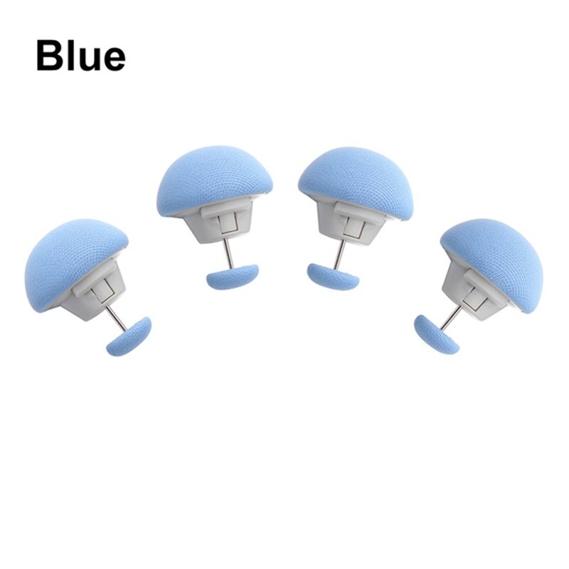 4PCS Quilt Holder Clips for bed sheet Cotton Non-slip Mushroom Quilt Blanket Clip Blankets Cover fixing Clip Heart-shaped: Blue mushroom