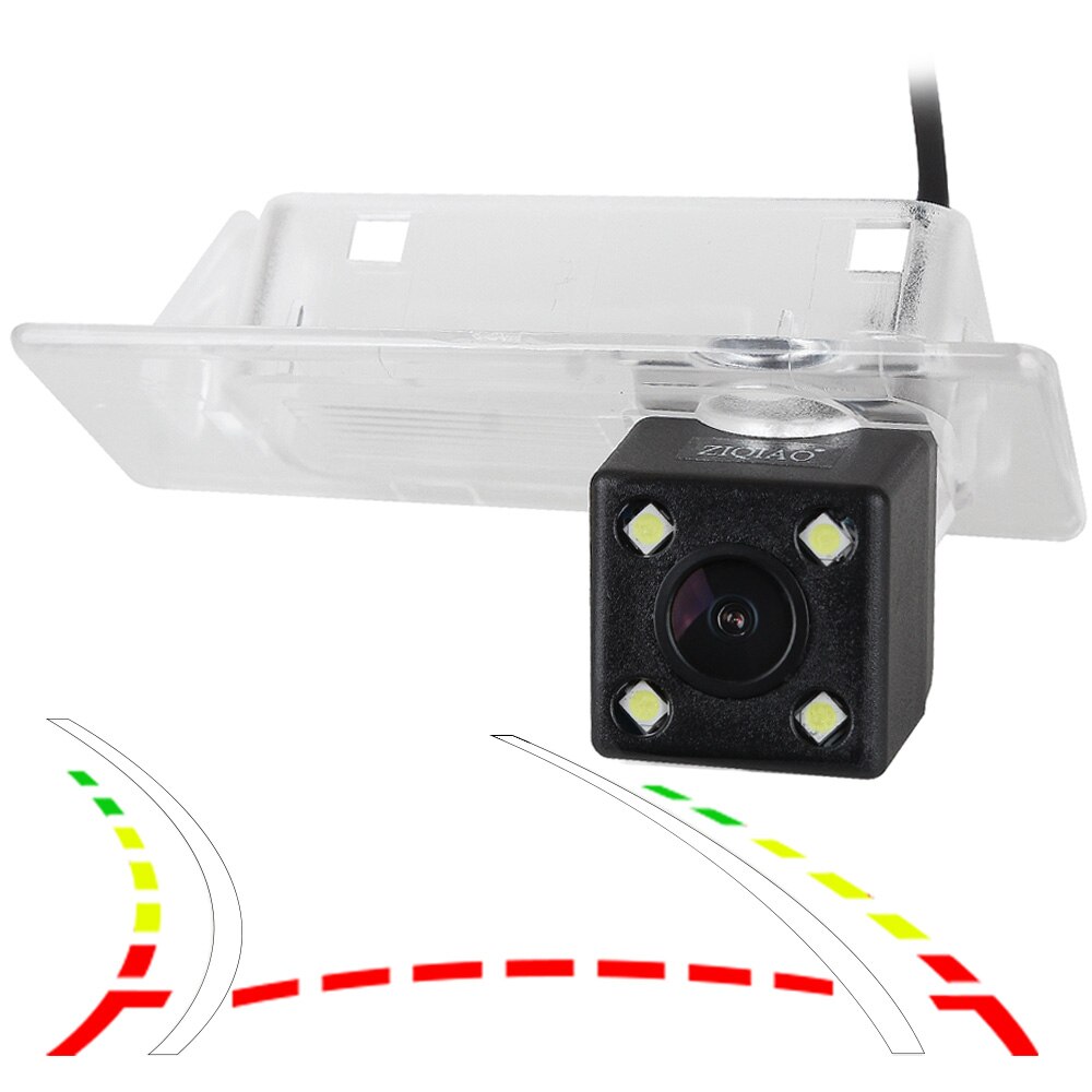 ZIQIAO-cámara de visión trasera gran angular para coche, para Kia KX3 Smart Run Ceed SW Wagon Cerato 3, Hyundai Elantra Solaris Sedan HCR, HS095: 4 LED dynamic track