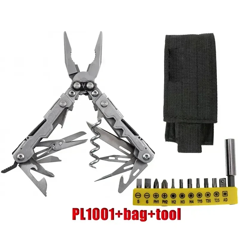 Folding Multitool Pliers Multi-functional Combination Tool Pliers EDC Outdoor Equipment: Orange