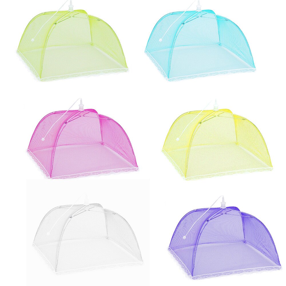 1PC plegable comida cubre pop grande-de malla de mosquitos cocina red de protección plegado paraguas cocina cubierta para platos