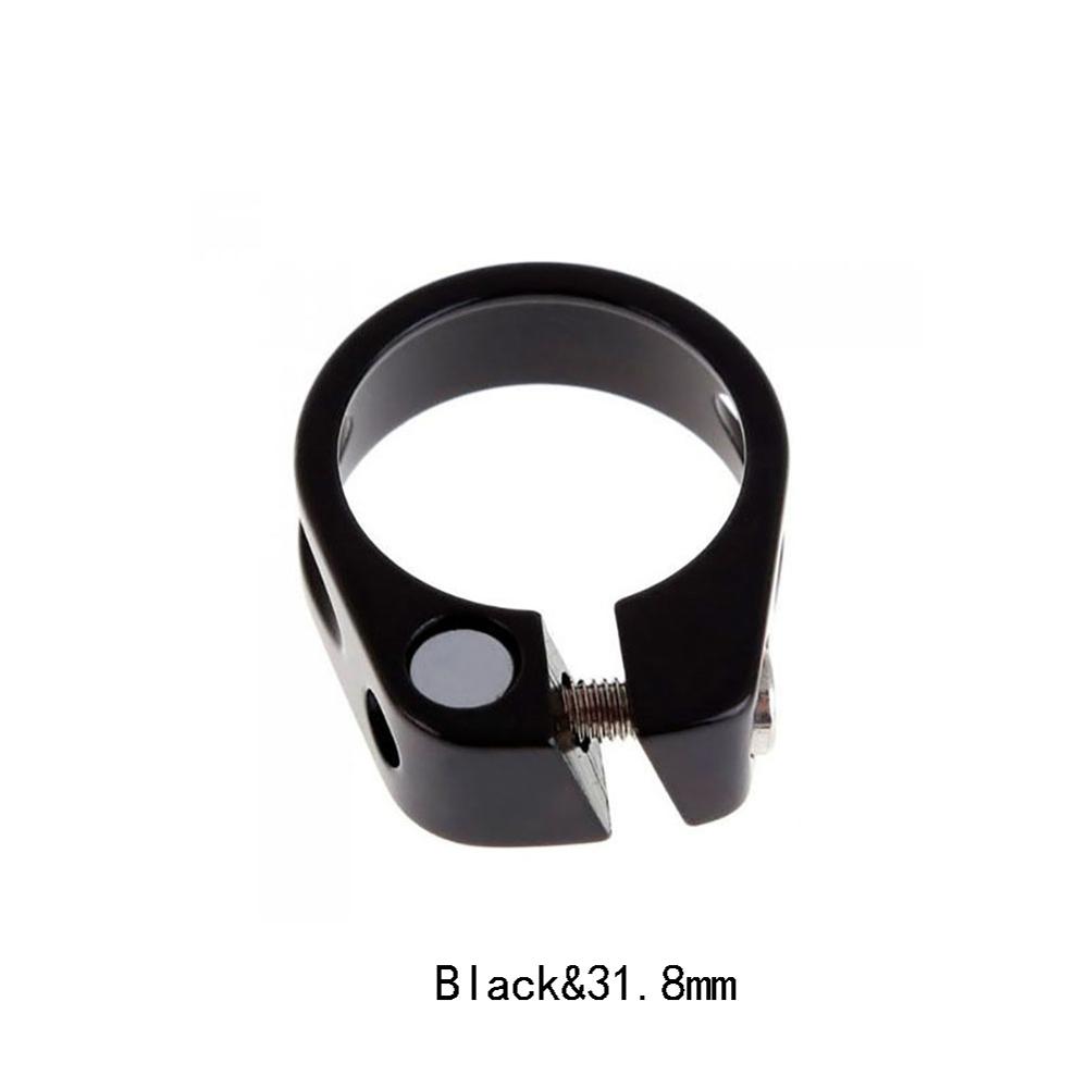 Tija De sillín De la Abrazadera De tubo De aluminio bicicleta MTB sillín De bicicleta Abrazadera De sillín encaja para 27,2mm tija De sillín piezas De ciclismo Abrazadera peca De: Black 31.8mm