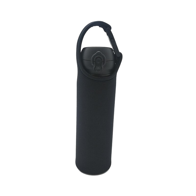 420/550ml Portable Heat Insulated Cup Sleeve Case Travel Water Bottle Covers Protector Storage Bag With Rope Thermos Cover: Black 420ml