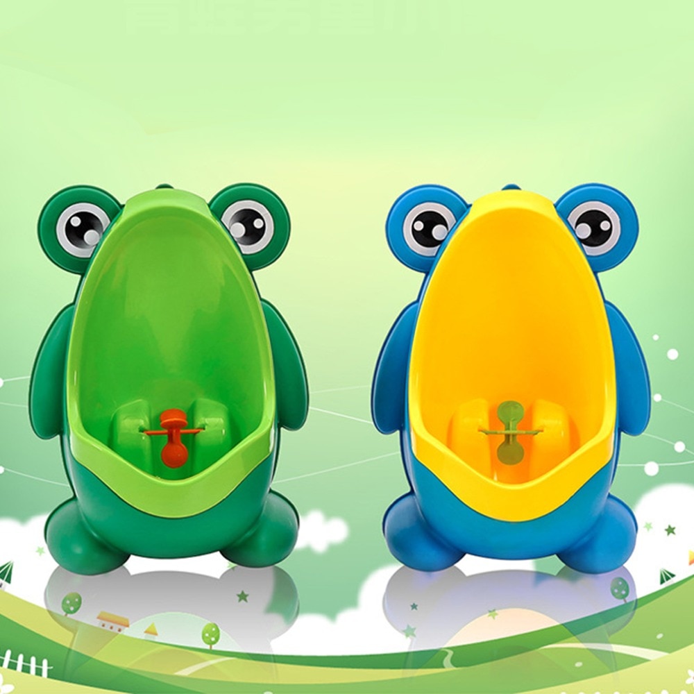 Portable Ergonomic Children Boy Kids Toilet Training Children Potty Pee Urine Home Bathroom Frog Shape Toilet Urinal