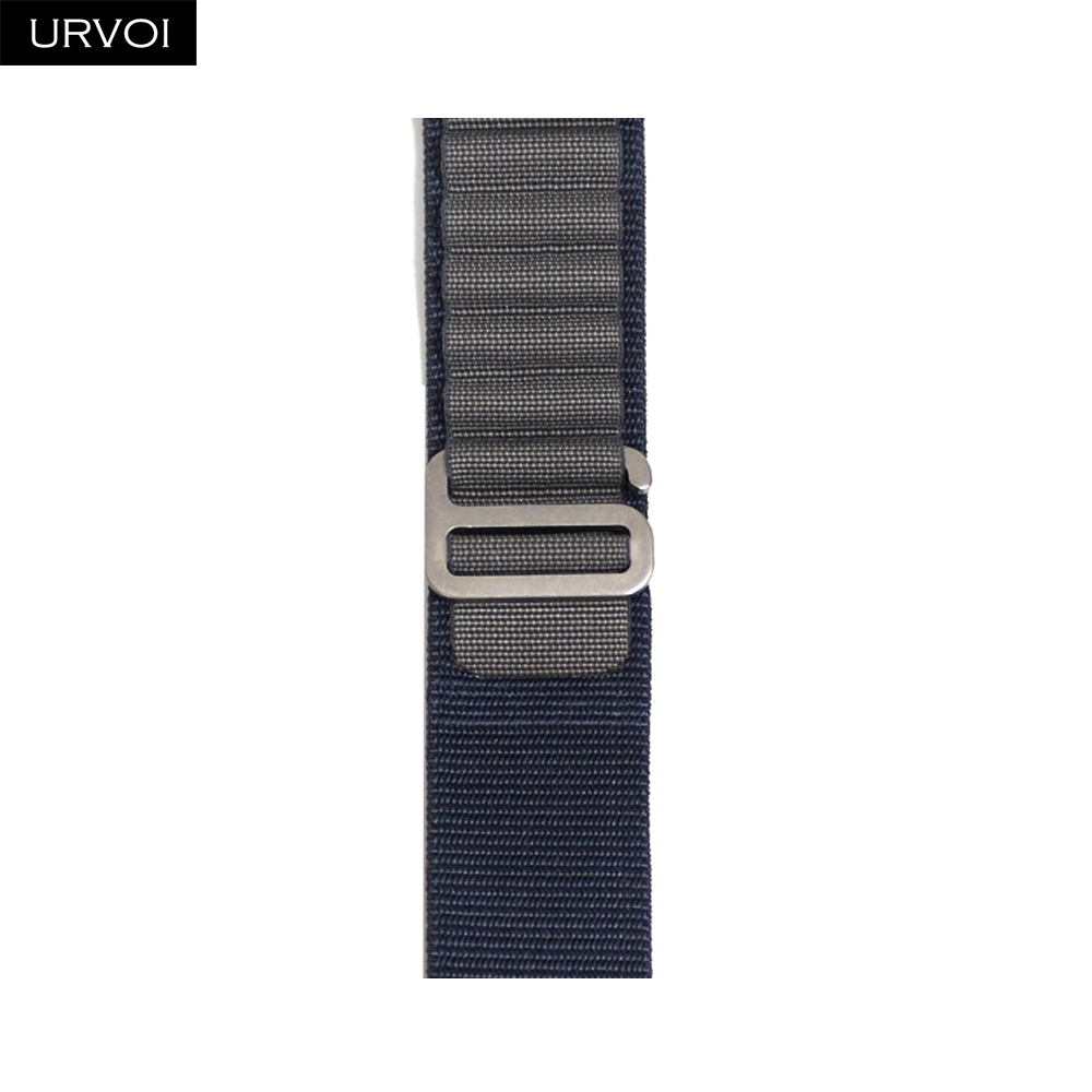 URVOI Band für Apfel Uhr Ultra 2 1 Armbinde Serie 10 9 8 7 6 SE alpin Schleife schwarz G-Haken-Verschluss gewebtes Polyester für iWatch 49 mm