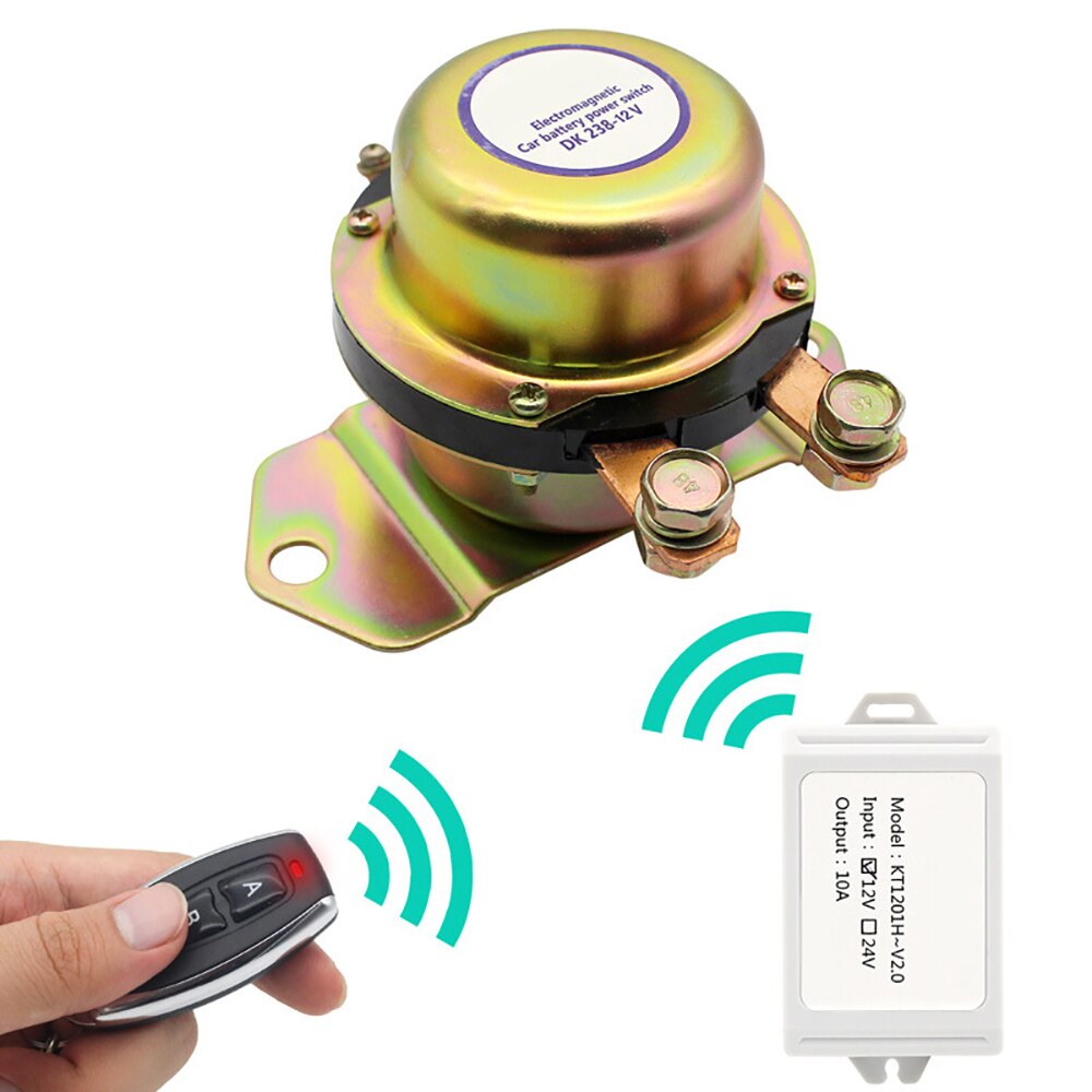 Universal Vehicle Wireless Remote Control Car Battery Master Switches 12V Cut Off Switch Power Electromagnetic Disconnect
