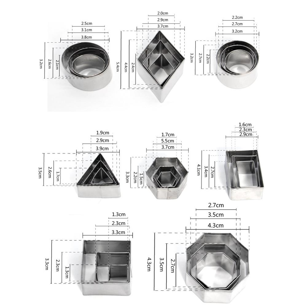Mini Cookie Cutters Set-24 Pieces Of Stainless Steel Cake Molds,Children's DIY Biscuit Mold (Pastry,Dough,Pies,Fondant,Clay)